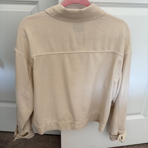 Old Navy Linen-Blend Cropped Utility Jacket SZ M - Picture 5 of 6